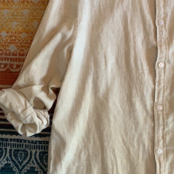 NEVER WORN XL H&M men’s linen ivory shirt - Picture 3 of 3